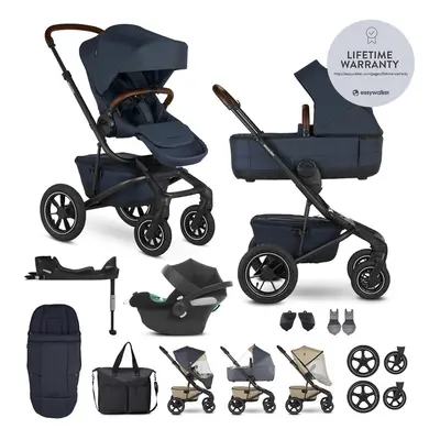 EASYWALKER - Kočárek kombinovaný Jimmey Indigo Blue XXL AIR + RWS + CYBEX Aton B2 i-Size + zákla