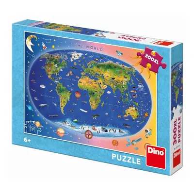 DINO - Dětská Mapa 300 Xl Puzzle , Mix Produktů