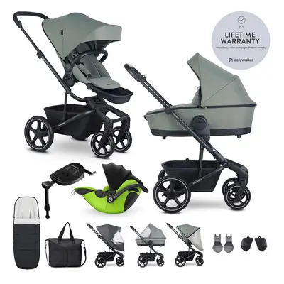 EASYWALKER - Kočárek kombinovaný Harvey? Agave Green XXL RWS + KIDDY Evoluna i-size 2 + základna