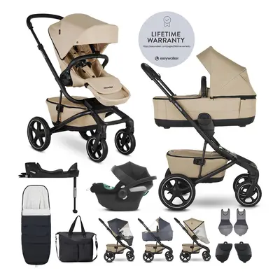 EASYWALKER - Kočárek kombinovaný Jimmey Sand Taupe XXL RWS + CYBEX Aton B2 i-Size + základna