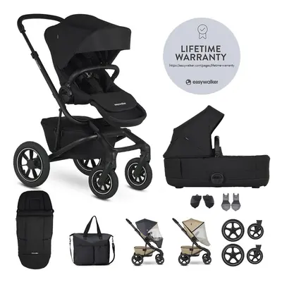 EASYWALKER - Kočárek kombinovaný Jimmey Pepper Black XXL AIR + RWS