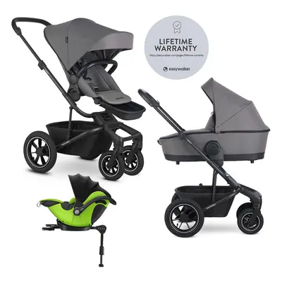 EASYWALKER - Kočárek kombinovaný Harvey? 2v1 Pebble Grey LITE AIR + KIDDY Evoluna i-size 2 + zák