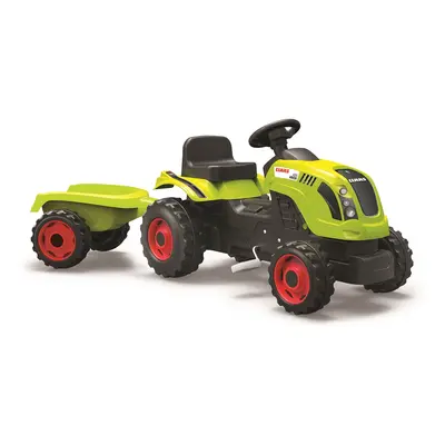 SMOBY - Šlapací Traktor Claas Zelený S Vozíkem