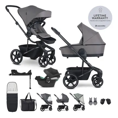 EASYWALKER - Kočárek kombinovaný Harvey⁵ Pebble Grey XXL RWS + CYBEX Aton B2 i-Size + základna