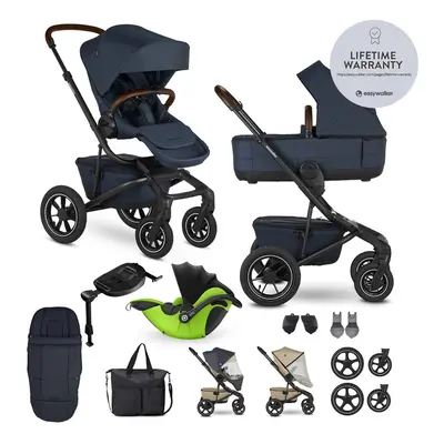 EASYWALKER - Kočárek kombinovaný Jimmey Indigo Blue XXL AIR + RWS + KIDDY Evoluna i-size 2 + zák