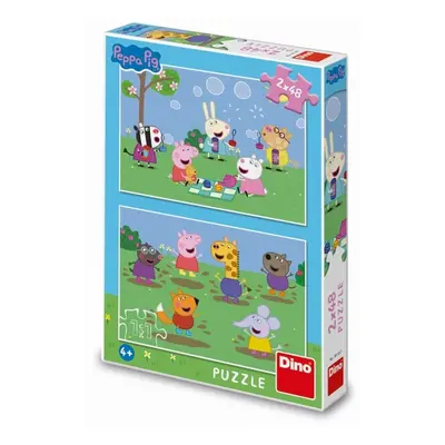 DINO - Peppa Pig A Kamarádi 2X48 Puzzle