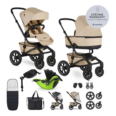 EASYWALKER - Kočárek kombinovaný Jimmey Sand Taupe XXL AIR + RWS + KIDDY Evoluna i-size 2 + zákl