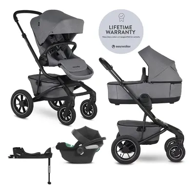 EASYWALKER - Kočárek kombinovaný Jimmey 2v1 Iris Grey LITE AIR + CYBEX Aton B2 i-Size + základna