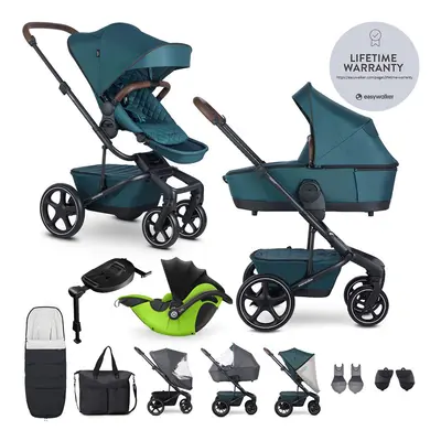 EASYWALKER - Kočárek kombinovaný Harvey? Premium Jade Green XXL RWS + KIDDY Evoluna i-size 2