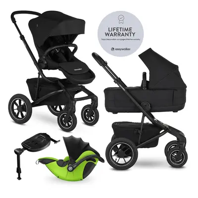 EASYWALKER - Kočárek kombinovaný Jimmey 2v1 Pepper Black LITE AIR + KIDDY Evoluna i-size 2 + zák