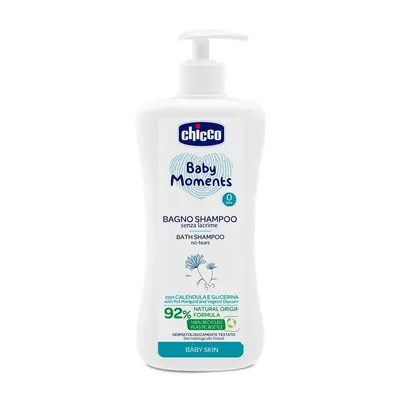 CHICCO - Šampon na vlasy a tělo s dávkovačem Baby Moments 92 % přírodních složek 750 ml