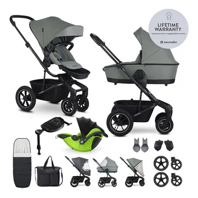 EASYWALKER - Kočárek kombinovaný Harvey? Agave Green XXL AIR + KIDDY Evoluna i-size 2 + základna