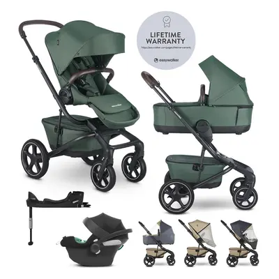 EASYWALKER - Kočárek kombinovaný Jimmey 2v1 Pine Green LITE RWS + CYBEX Aton B2 i-Size + základn