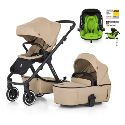 PETITE&MARS - Kočárek kombinovaný ICON 2v1 Mocha Beige LITE AIR + KIDDY Evoluna i-size 2 + zákla