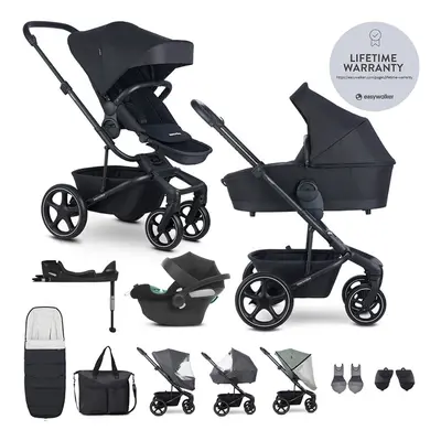 EASYWALKER - Kočárek kombinovaný Harvey⁵ Midnight Black XXL RWS + CYBEX Aton B2 i-Size + základn