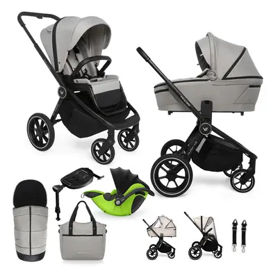 MUUVO - Kočárek kombinovaný Quick 4.0 Steel grey set 2v1 + KIDDY Evoluna i-size 2 + základna