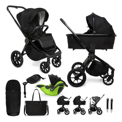 MUUVO - Kočárek kombinovaný Quick SE 2 Chromium black set 2v1 + KIDDY Evoluna i-size 2 + základ