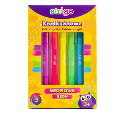 STRIGO - Voskové pastelky gelové Neon 6 barev