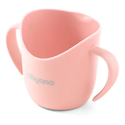 BABYONO - Hrnek ergonomický s oušky 120 ml broskvový 6m+