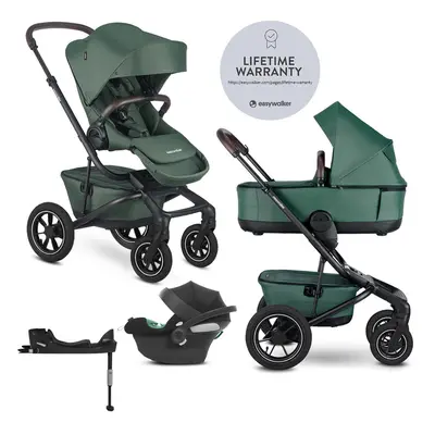 EASYWALKER - Kočárek kombinovaný Jimmey 2v1 Pine Green LITE AIR + CYBEX Aton B2 i-Size + základn