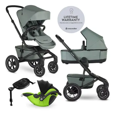 EASYWALKER - Kočárek kombinovaný Jimmey 2v1 Thyme Green LITE AIR + KIDDY Evoluna i-size 2 + zákl