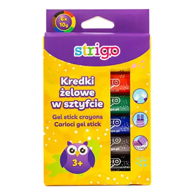 STRIGO - Voskové pastelky gelové 6 barev