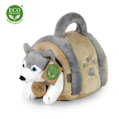 RAPPA - Plyšový pes husky 13 cm s přepravkou ECO-FRIENDLY