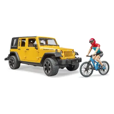 BRUDER - 02543 JEEP Wrangler Rubicon, horské kolo a cyklista