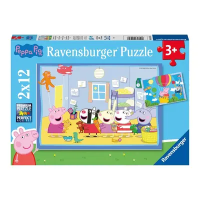 RAVENSBURGER - Prasátko Peppa: Peppino dobrodružství 2x12 dílků