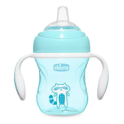 CHICCO - Hrneček Chicco Učíme se s držadly 200 ml, modrý, 4m +