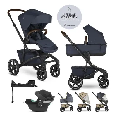 EASYWALKER - Kočárek kombinovaný Jimmey 2v1 Indigo Blue LITE RWS + CYBEX Aton B2 i-Size + základ