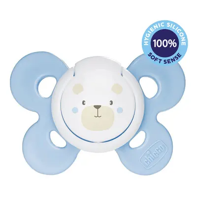 CHICCO - Šidítko Physio Comfort silikonové chlapec - méďa 1 ks, 0-6 m