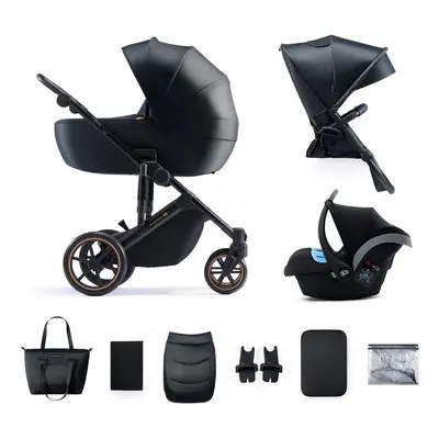 KINDERKRAFT - SELECT Kočárek kombinovaný 3v1 Prime 2 Venezian Black, Premium