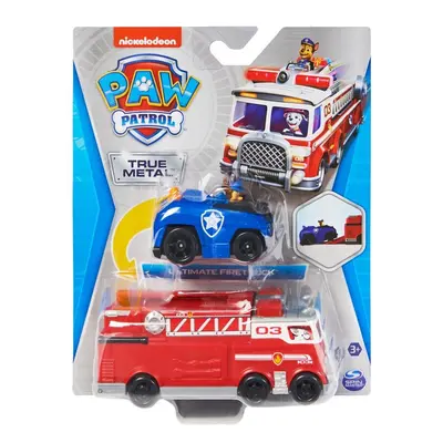 SPIN MASTER - Paw Patrol Hasičský Vůz Die-Cast S Autíčkem