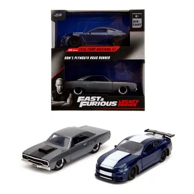 JADA - Rychle a zběsile Twin Pack 2016 Ford Mustang GT350 + 1970 Plymouth Road Runner, 1:32 Wave