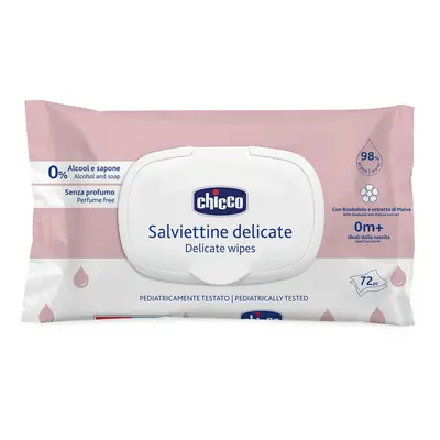 CHICCO - Dětské vlhčené utěrky Delicate s heřmánkem 72 ks