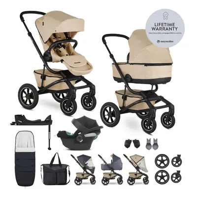 EASYWALKER - Kočárek kombinovaný Jimmey Sand Taupe XXL AIR + RWS + CYBEX Aton B2 i-Size + základ