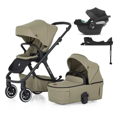 PETITE&MARS - Kočárek kombinovaný ICON 2v1 Mossy Green LITE AIR + CYBEX Aton B2 i-Size + základn