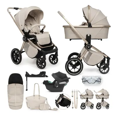 MUUVO - Kočárek kombinovaný Quick Boho Beige set 2v1 + CYBEX Aton B2 i-Size + základna