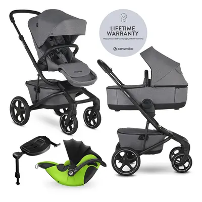 EASYWALKER - Kočárek kombinovaný Jimmey 2v1 Iris Grey LITE RWS + KIDDY Evoluna i-size 2 + základ