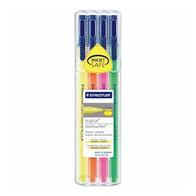 STAEDTLER - Zvýrazňovač, 1-4 mm, STAEDTLER "Triplus", sada 4 ks