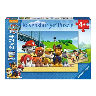 RAVENSBURGER - Tlapková Patrola: Stateční psi; 2x24 dílků