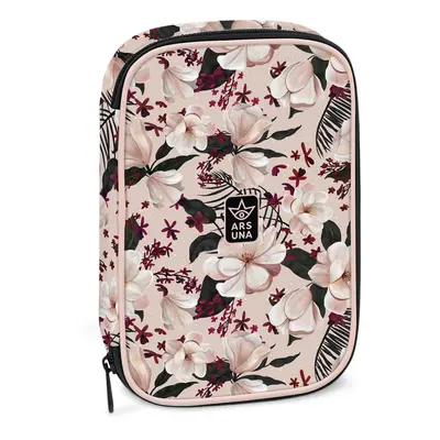 ARS UNA - Peračník 1zip dvoupatrový Flowery Pink