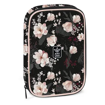 ARS UNA - Peračník 1zip dvoupatrový Flowery Black