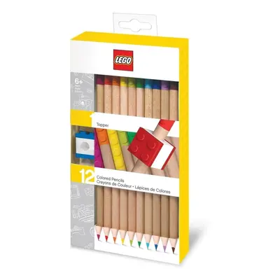 LEGO Stationery - Pastelky, mix barev - 12 ks s klipem