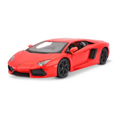 MAISTO - Lamborghini Aventador Coupé, metal oranžovo-červená, 1:24