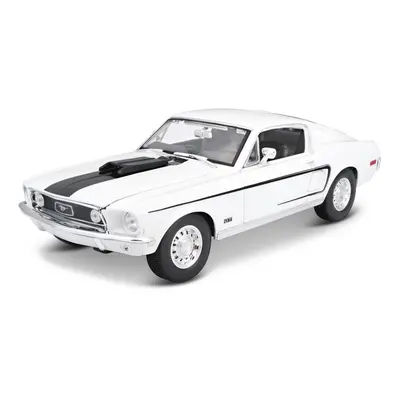 MAISTO - 1968 Ford Mustang GT Cobra Jet, bílá, 1:18