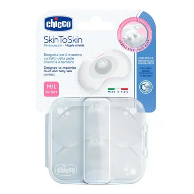 CHICCO - Chránič bradavek SkinToSkin silikon 2 ks, M / L