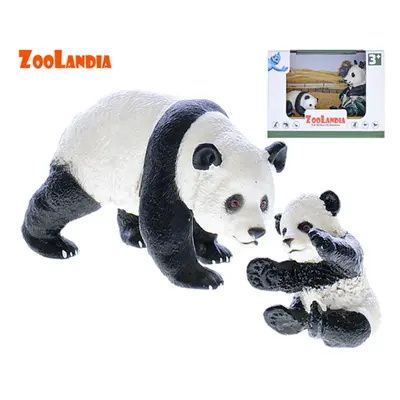 MIKRO TRADING - Zoolandia panda s mládětem 4,5-10cm v krabičce, Mix produktů