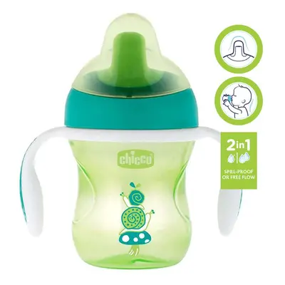 CHICCO - Hrneček Training s držadly 200 ml, světlezelený 6 m+